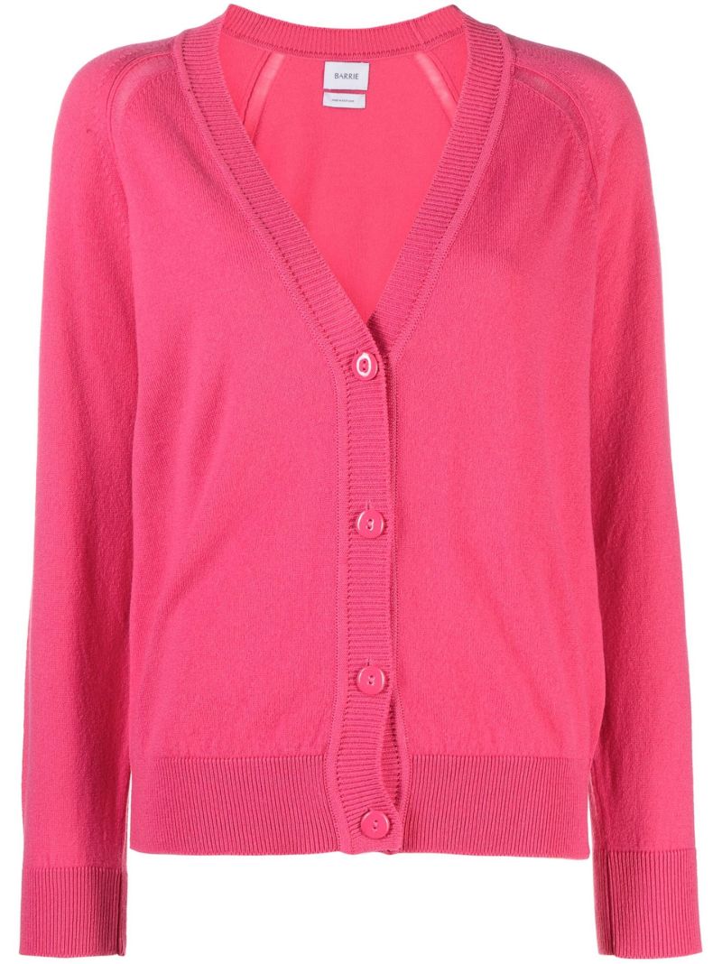 Pink V-neck Cashmere Cargian