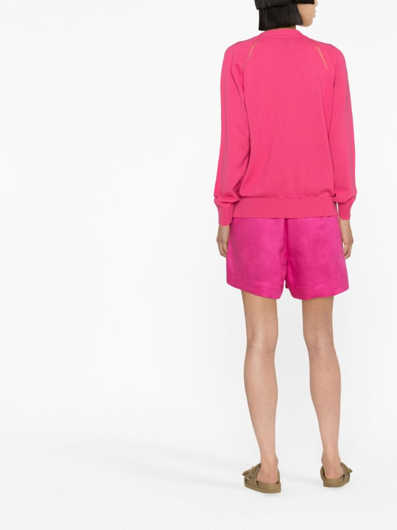 Pink V-neck Cashmere Cargian