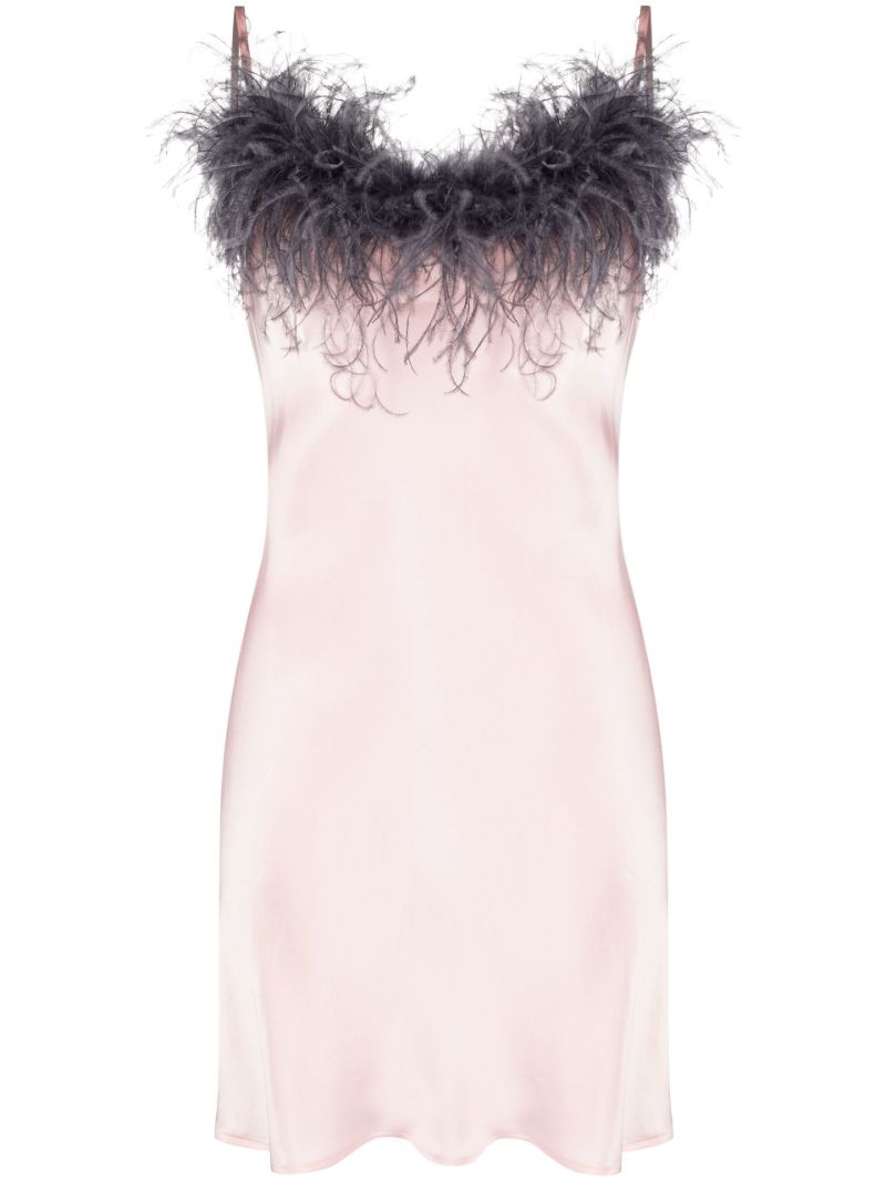 Pink Feather Detail Nightdress