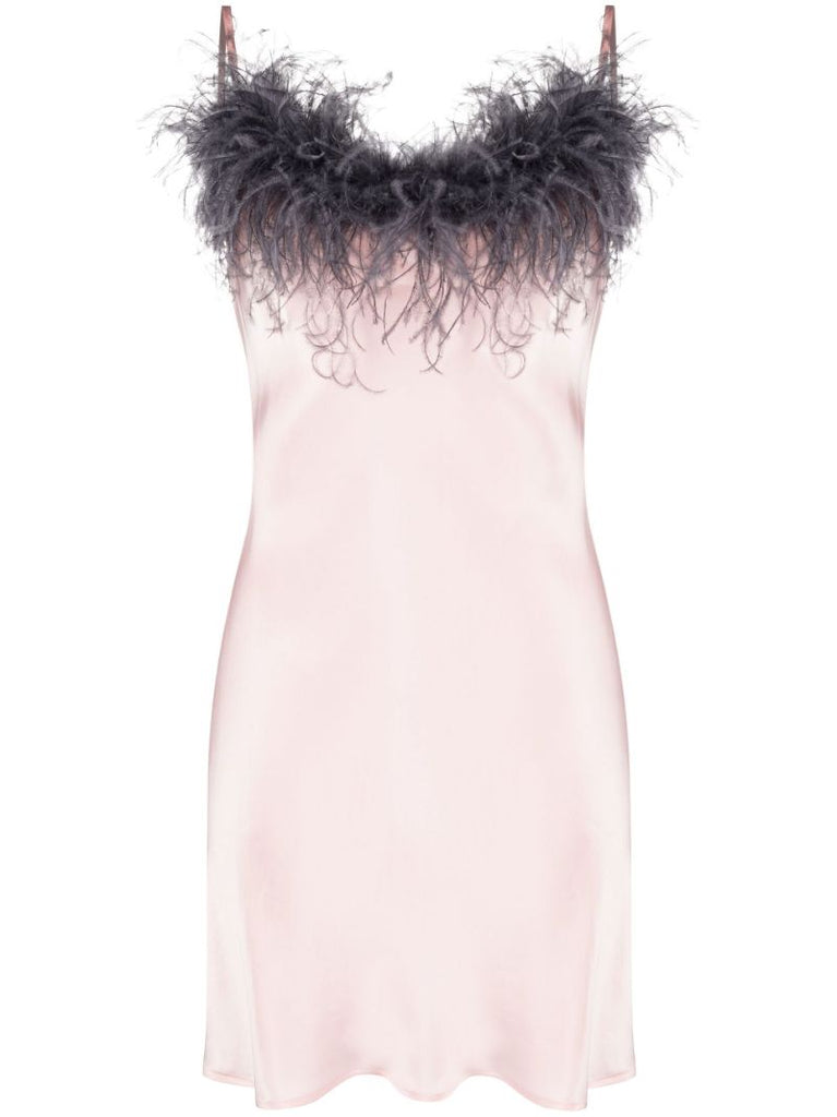 Pink Feather Detail Nightdress