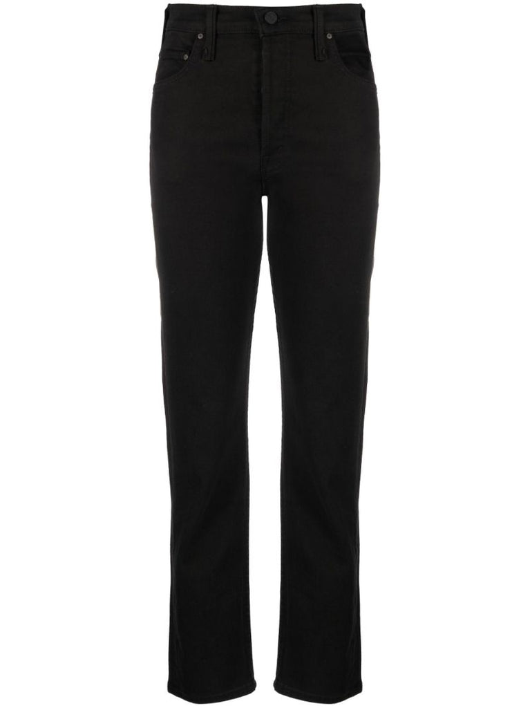 Black Tomcat Straight Cropped Jeans