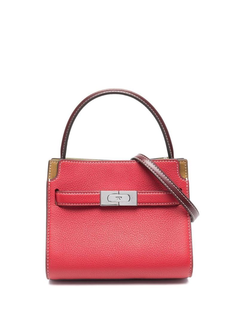 Red Lee Radziwill Double Petite Leather Tote Bag