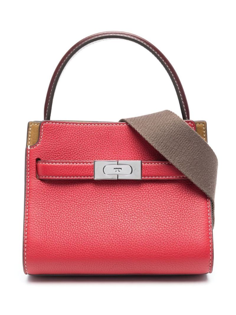 Red Lee Radziwill Double Petite Leather Tote Bag