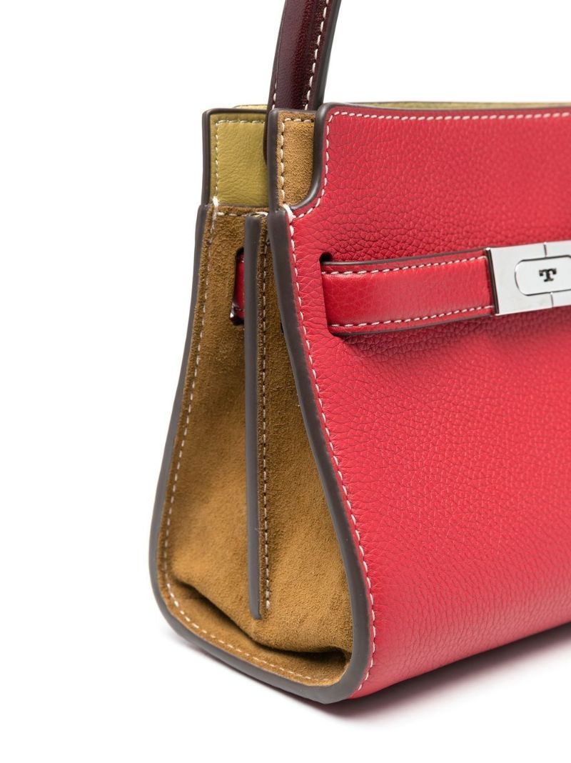 Red Lee Radziwill Double Petite Leather Tote Bag