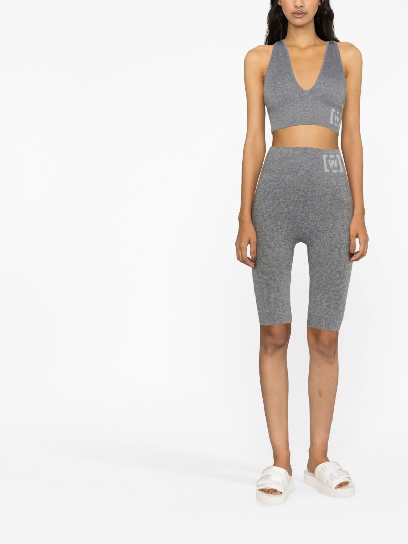 Grey High Waist Cycling Shorts