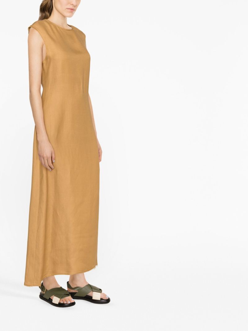 Brown Sonora Linen Mini Dress