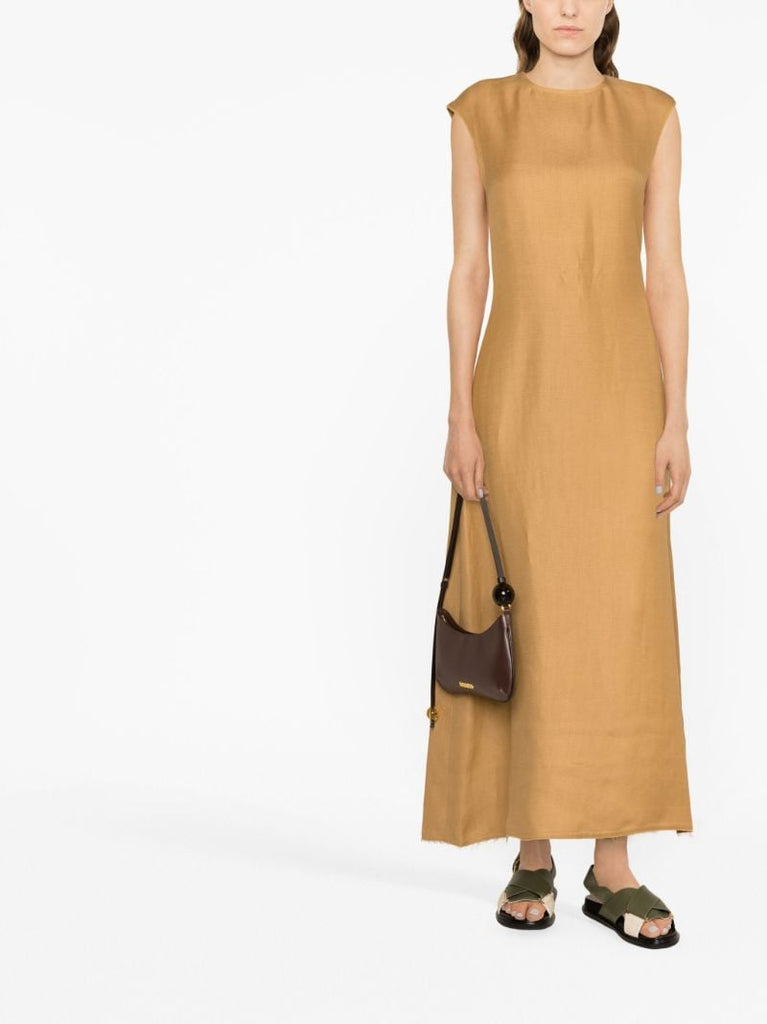 Brown Sonora Linen Mini Dress