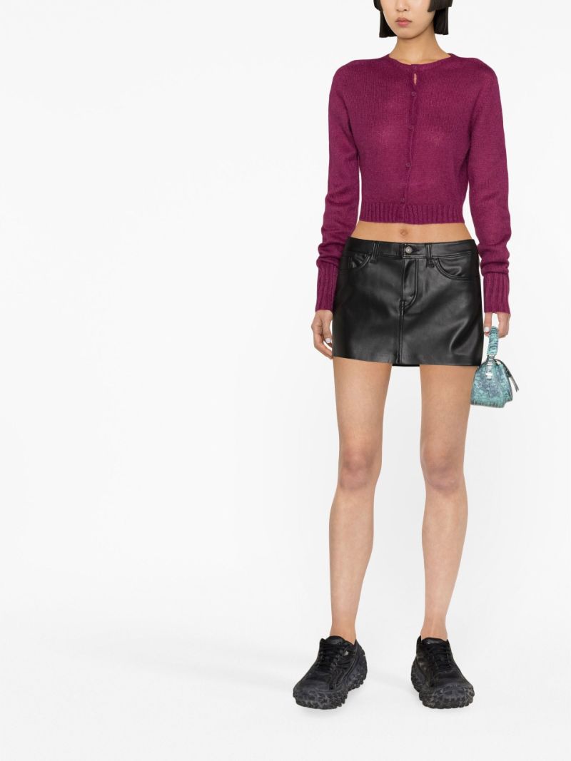 Black Faux Leather Mini Skirt