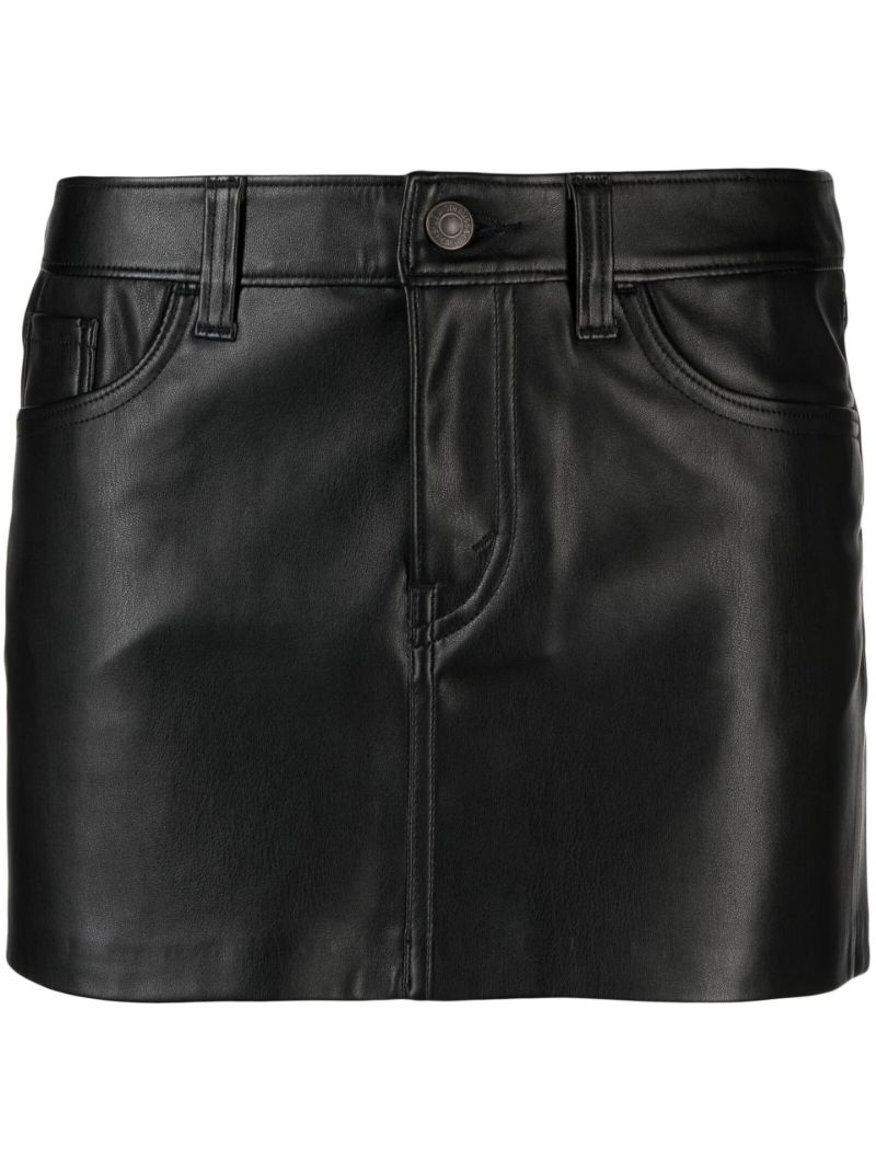Black Faux Leather Mini Skirt