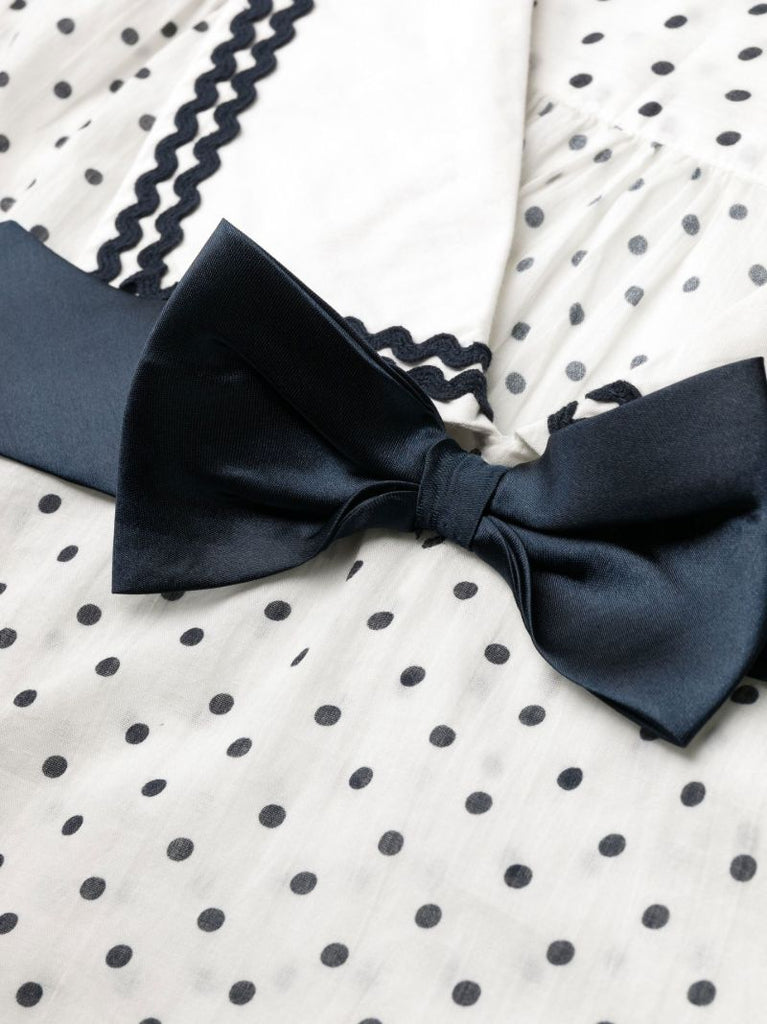 White Doris Polka Dot Nightdress