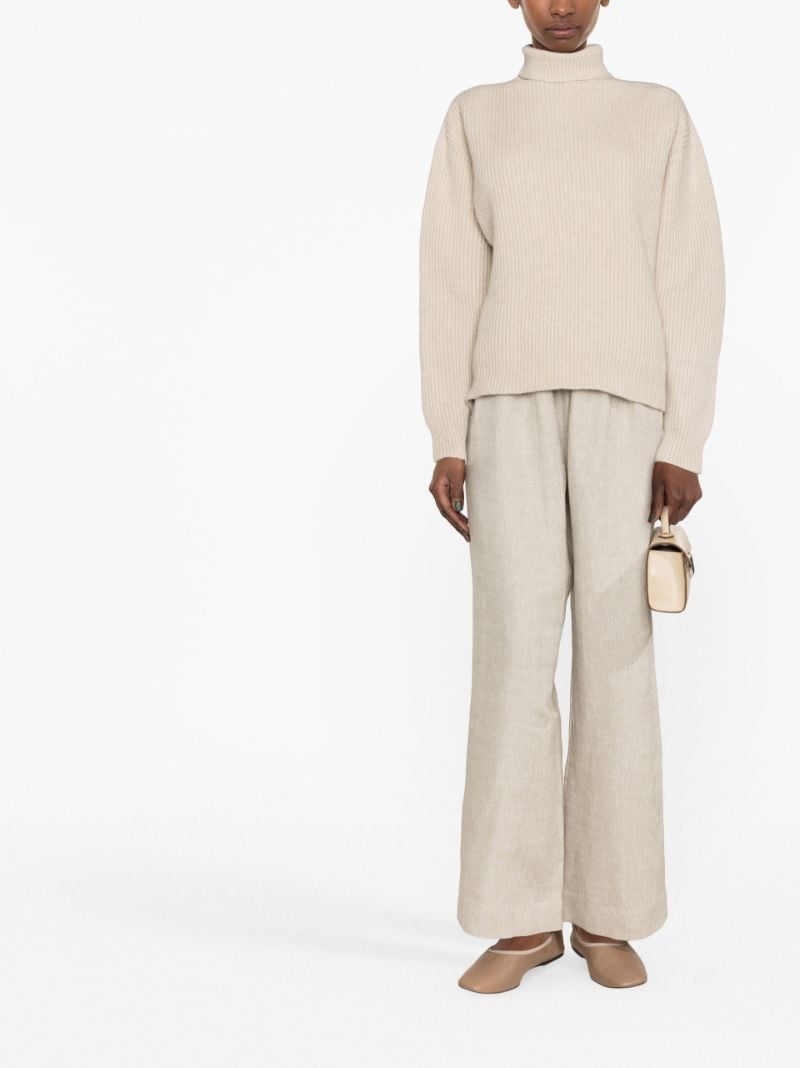 Neutral Ole Wide-leg Linen Trousers