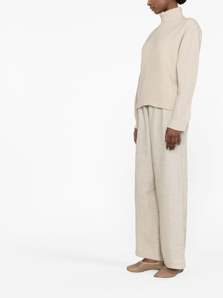 Neutral Ole Wide-leg Linen Trousers