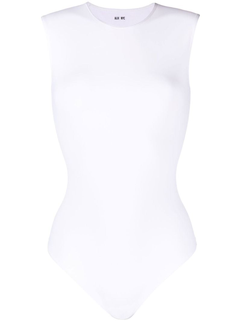 White Lenox Sleeveless Bodysuit