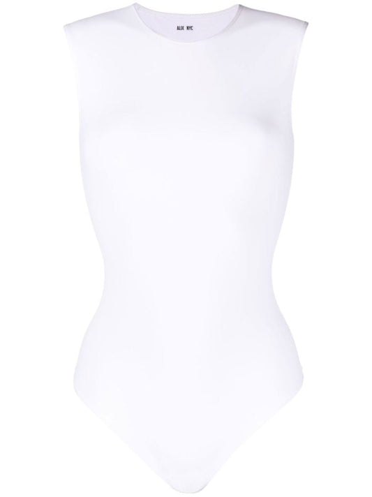 White Lenox Sleeveless Bodysuit