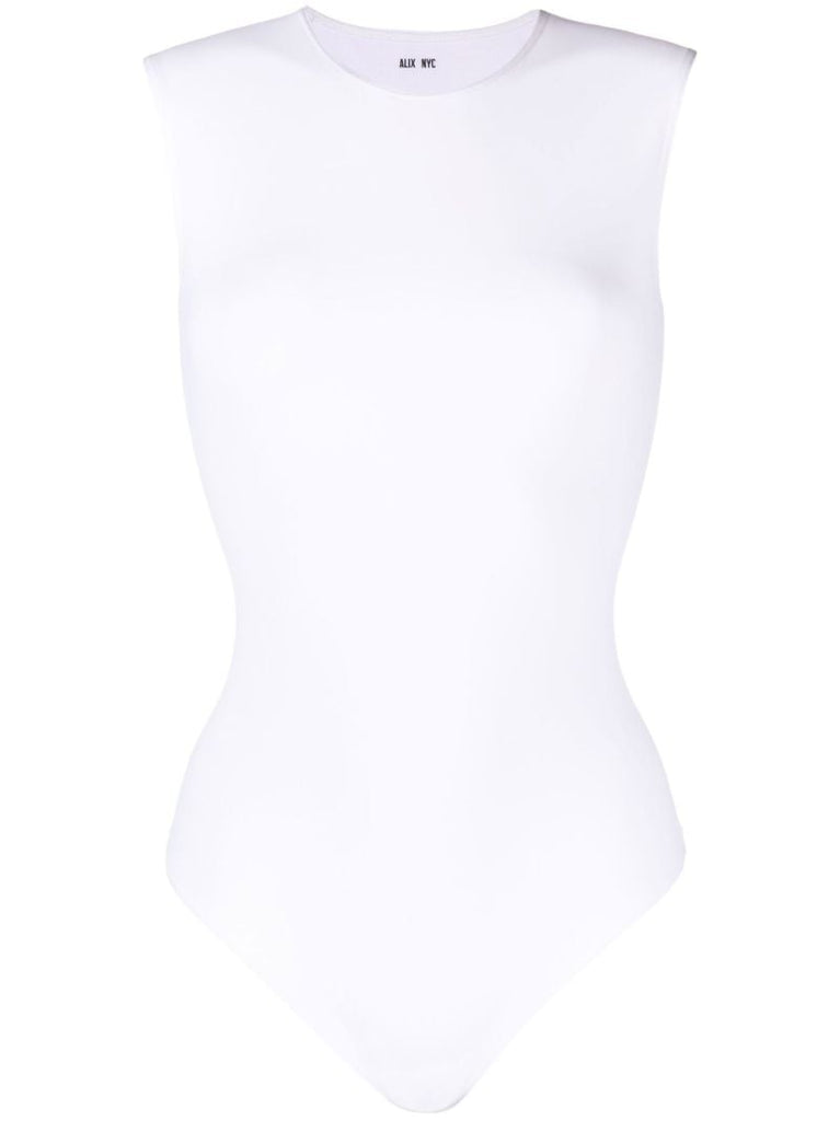 White Lenox Sleeveless Bodysuit