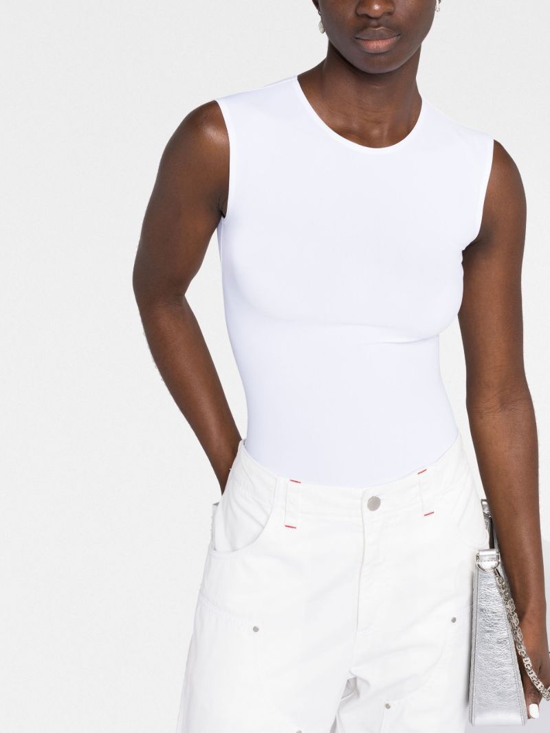 White Lenox Sleeveless Bodysuit