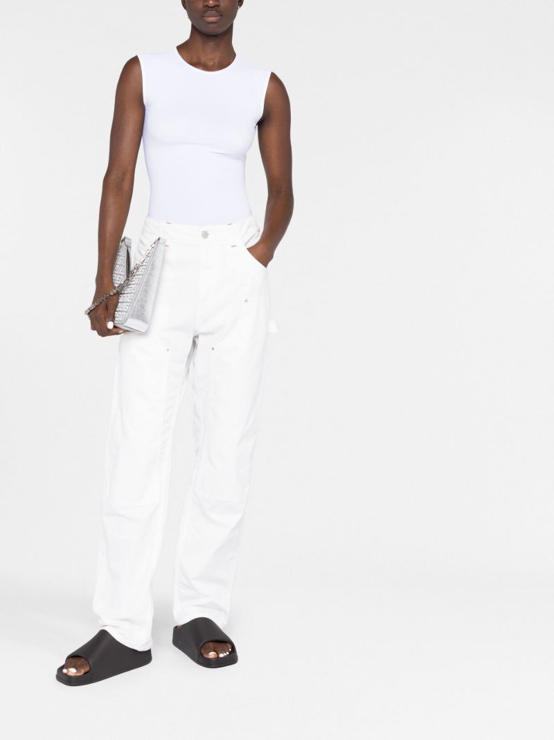 White Lenox Sleeveless Bodysuit