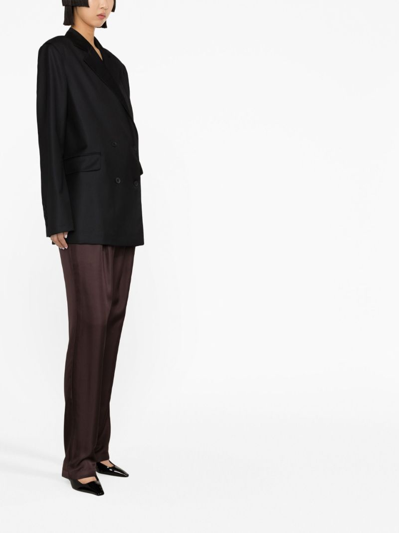 Black Donau Double-breasted Wool Blazer