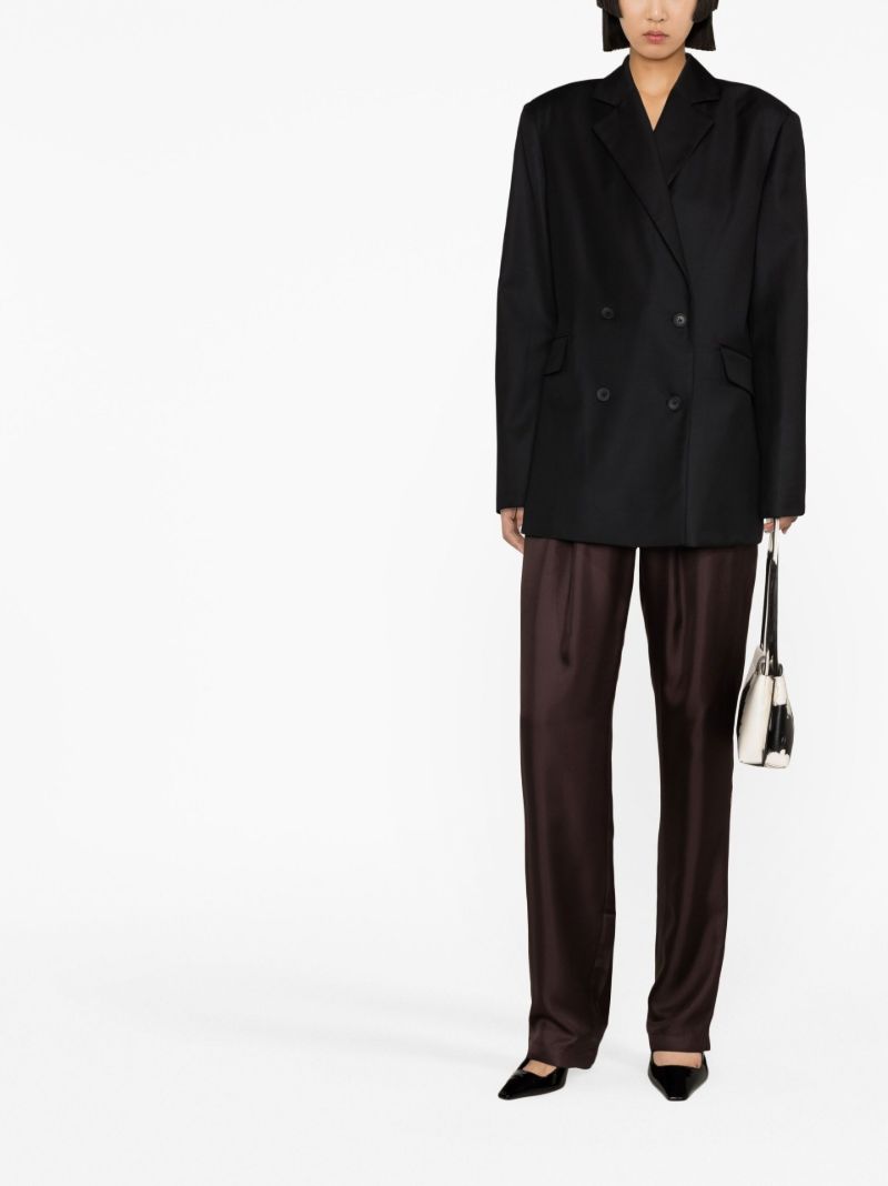 Black Donau Double-breasted Wool Blazer
