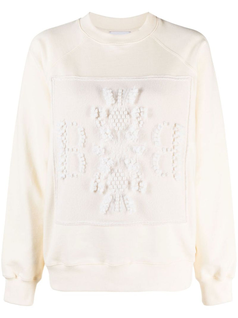 Neutral 3d Logo Patch Sweatshirt