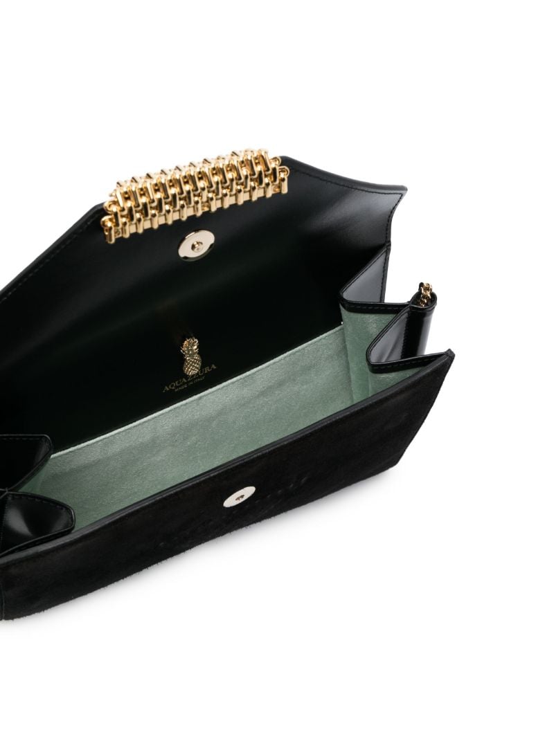 Black Downtown Suede Envelope Clutch Bag