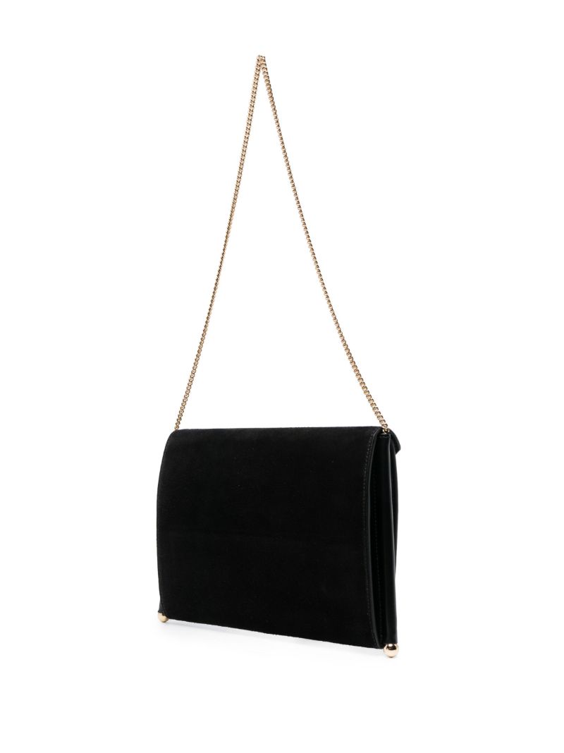 Black Downtown Suede Envelope Clutch Bag