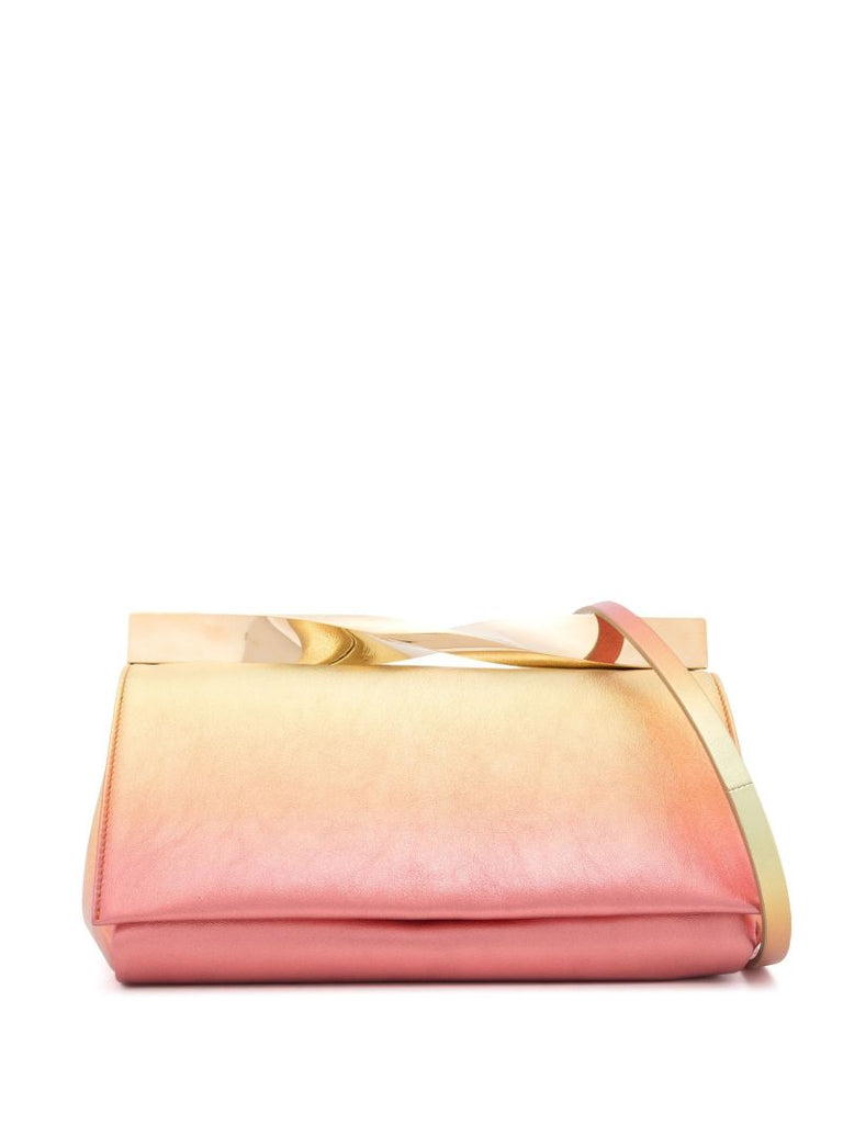 Orange Twist OmbrÃ_x0083_Â© Leather Clutch Bag