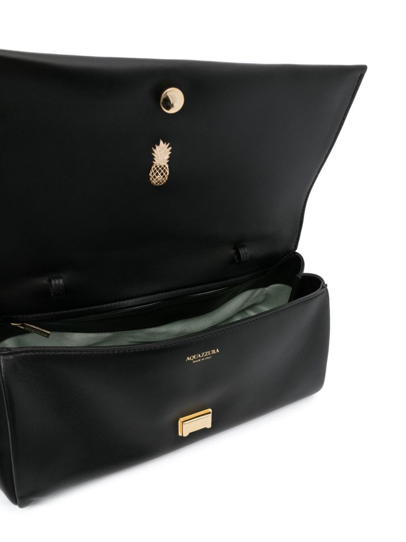 Black Twist Leather Clutch