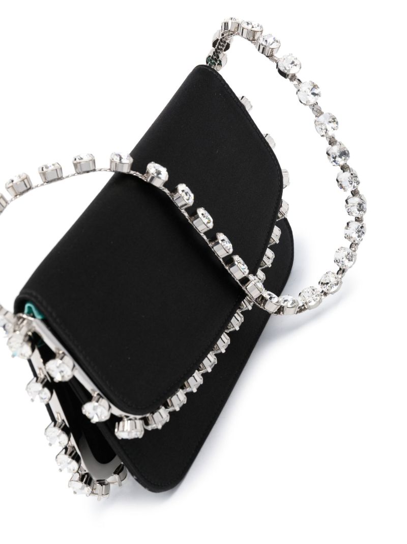 Black Galactic Crystal Satin Mini Bag