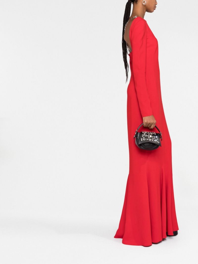 Black Kiks Crystal-embellished Mini Shoulder Bag