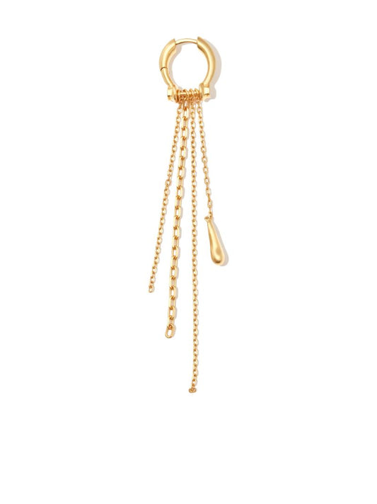 Gold-plated Rain Single Drop Earring