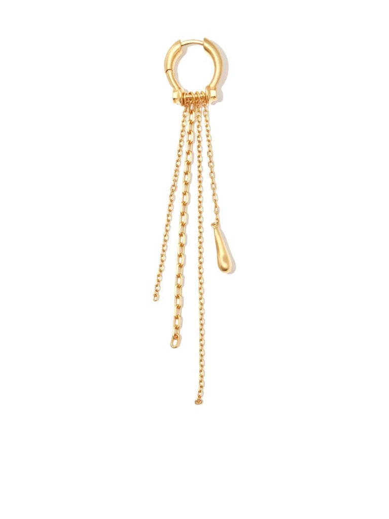 Gold-plated Rain Single Drop Earring