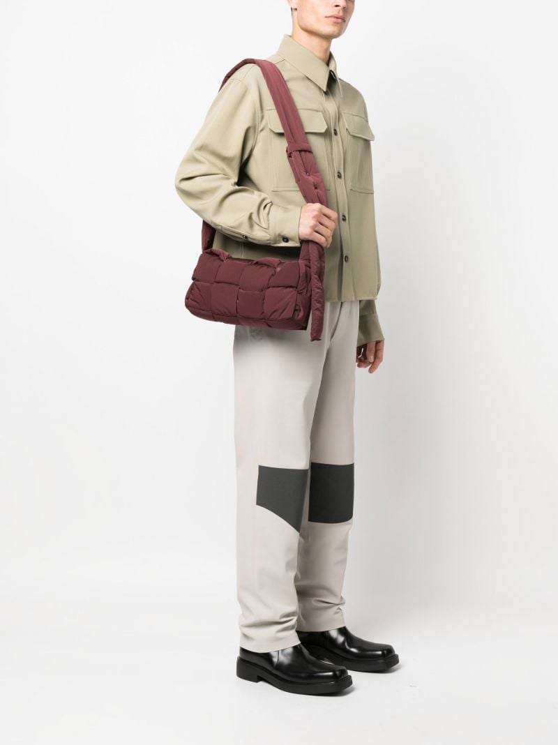 Brown Cassette Padded Shoulder Bag