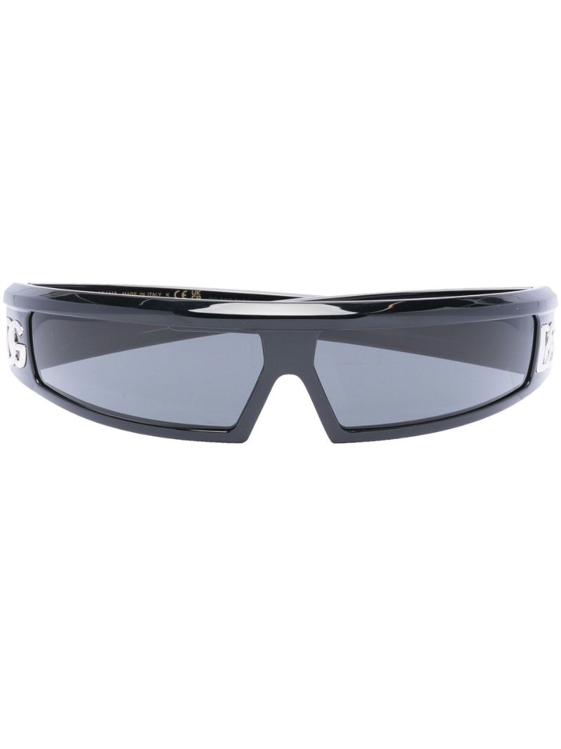 Black Narrow Shield Frame Sunglasses