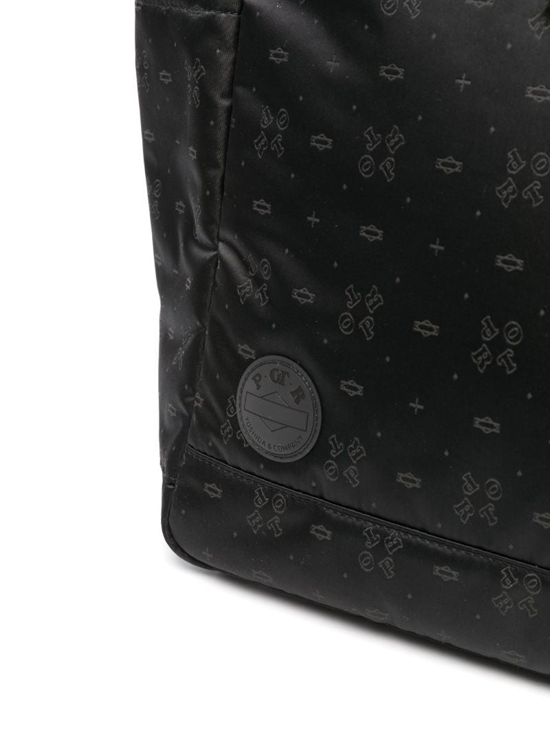 Black Monogram Tote Bag