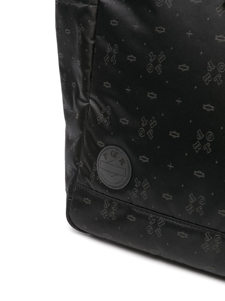 Black Monogram Tote Bag