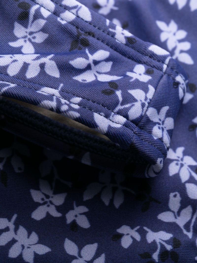 Blue Periwinkle Floral Print Bikini Bottoms