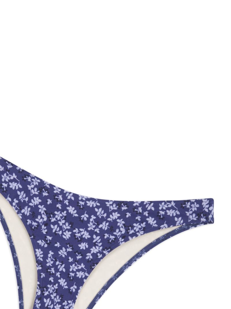 Blue Periwinkle Floral Print Bikini Bottoms