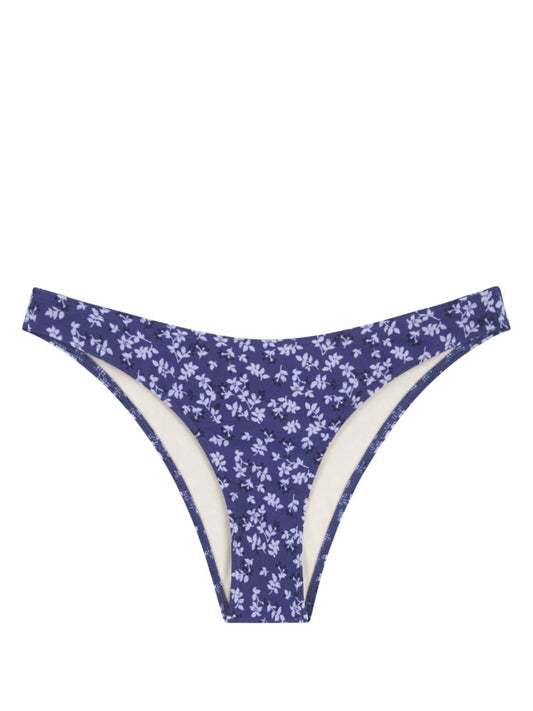 Blue Periwinkle Floral Print Bikini Bottoms