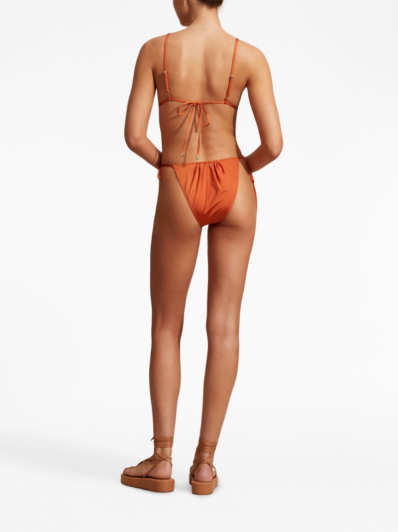 Orange Melon Lace Up Bikini Bottom