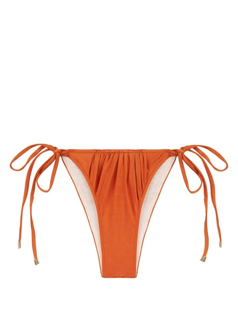 Orange Melon Lace Up Bikini Bottom