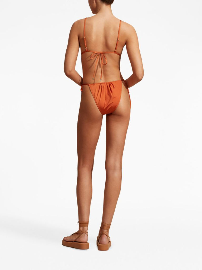 Orange Melon Triangle Bikini Top