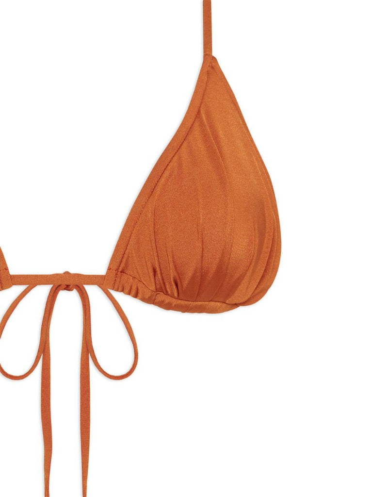 Orange Melon Triangle Bikini Top