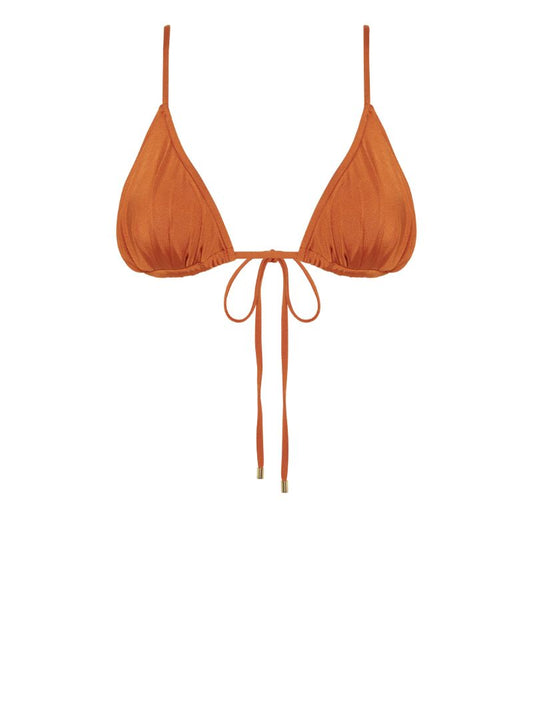 Orange Melon Triangle Bikini Top