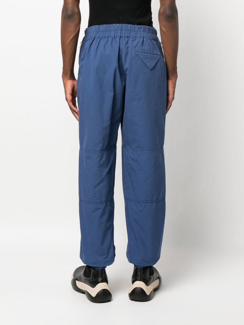 Blue Cotton Multi-zip Track Pants