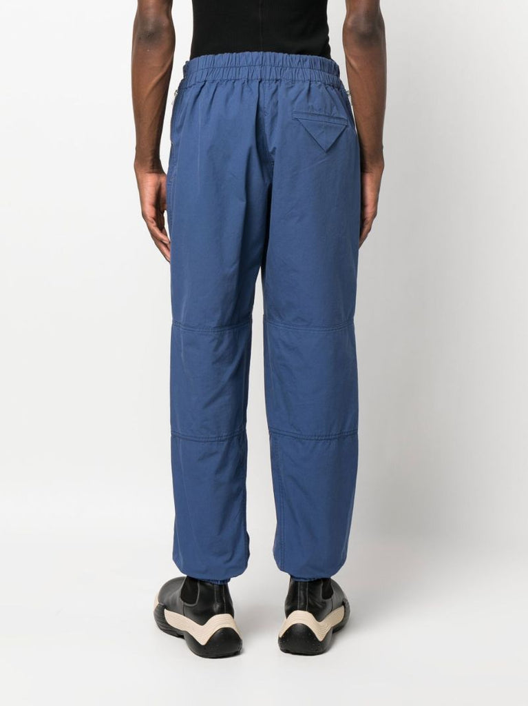 Blue Cotton Multi-zip Track Pants
