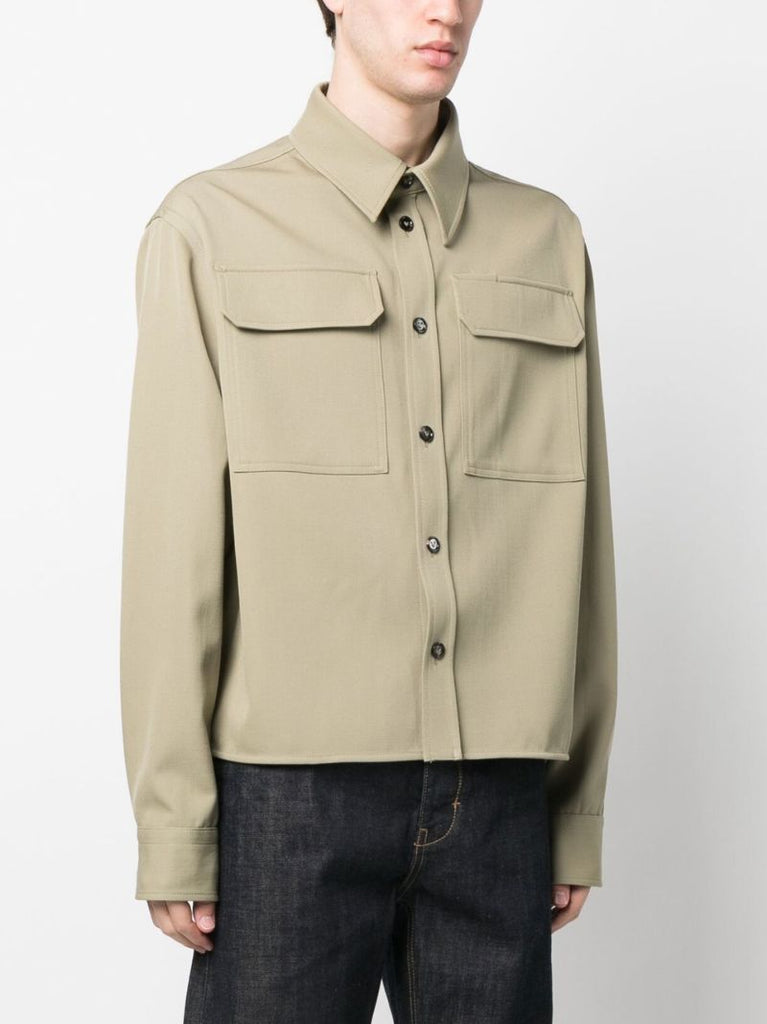 Neutral Wool Overshirt