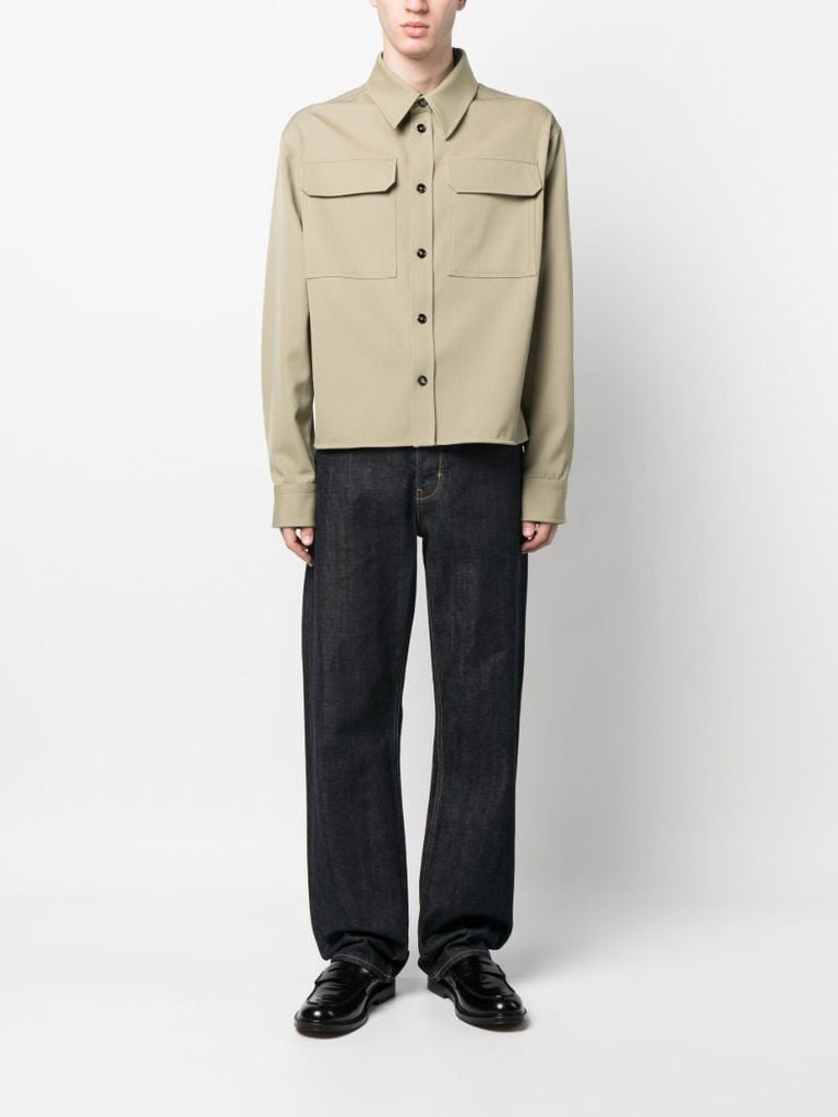 Neutral Wool Overshirt