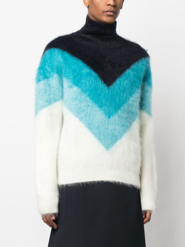 Blue Chevron Sweater