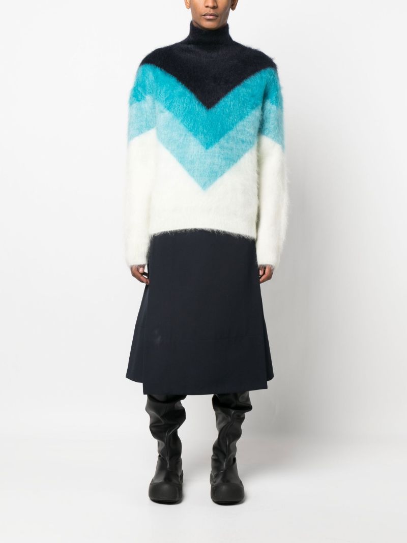 Blue Chevron Sweater